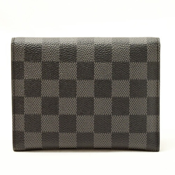 Louis Vuitton Portefeuille Graphite Wallet Card Case Leather Black - Picture 3 of 7